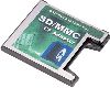 可將SD記憶卡轉接成CF使用(SD / SDHC卡轉CompactFlash(Type II)介面轉接卡)