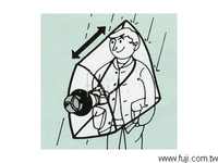 防雨套，讓您在小雨、小雪的環境中，不用中斷拍攝，捕捉每一刻珍貴的畫面。(日本UN進口相機大雨衣(適用口徑49-77mm))