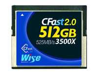 CFast 2.0̰eq  䴩F510MB/s (3400x)tŪt(WiseΩ512GBtCFast 2.0OХd(525MB/s))