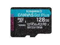 最高可達 170Mb/s U3/V30 A2規格  終身產品保固(KINGSTON金士頓128GB Canvas Go!Plus microSDXC記憶卡)