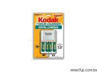 含KODAK柯達原廠2500可充電式4顆，一小時快充(KODAK柯達原廠1-Hour Battery Charger 1小時快充(含4顆2500mAh))